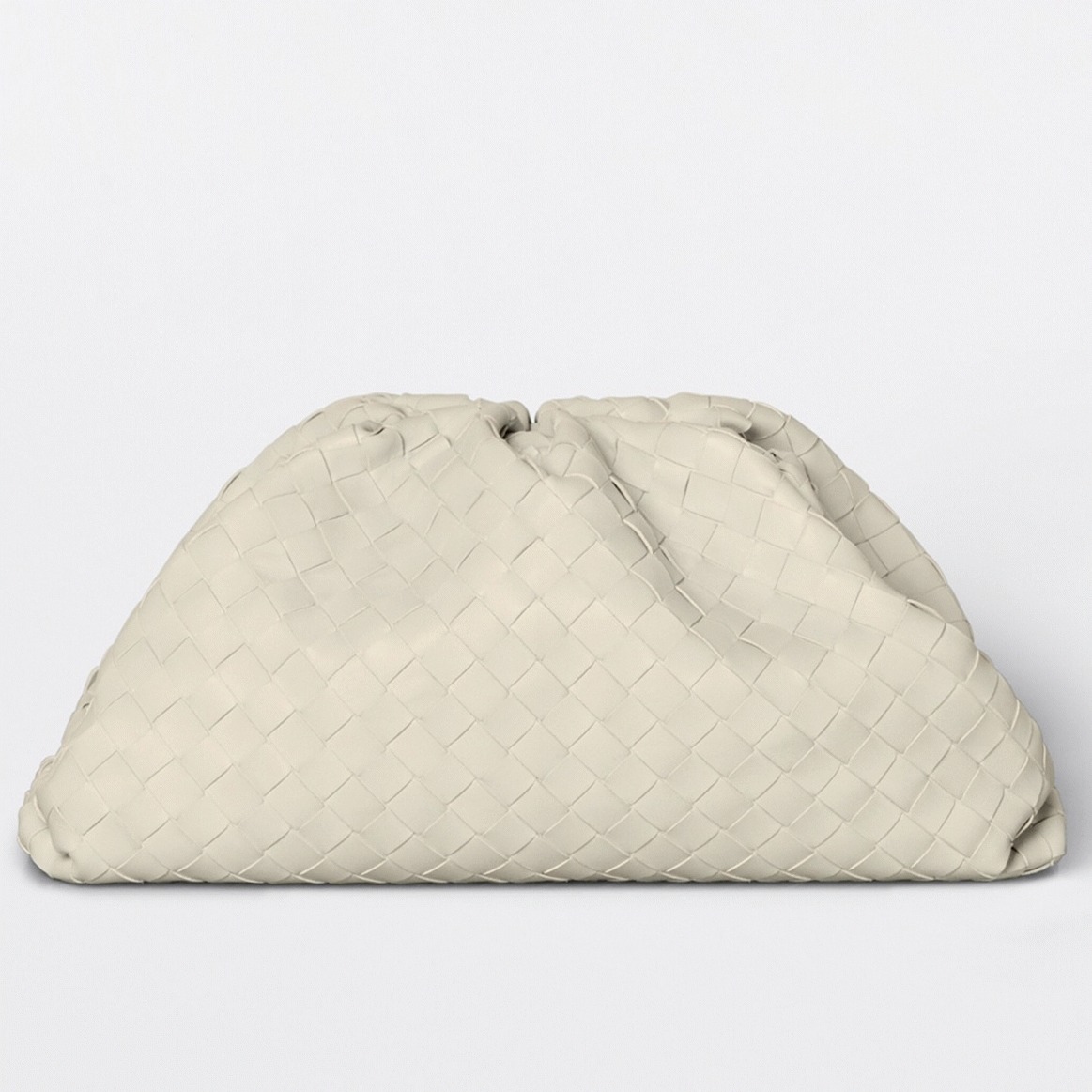 Replica Bottega Veneta Large Pouch Clutch Bag White