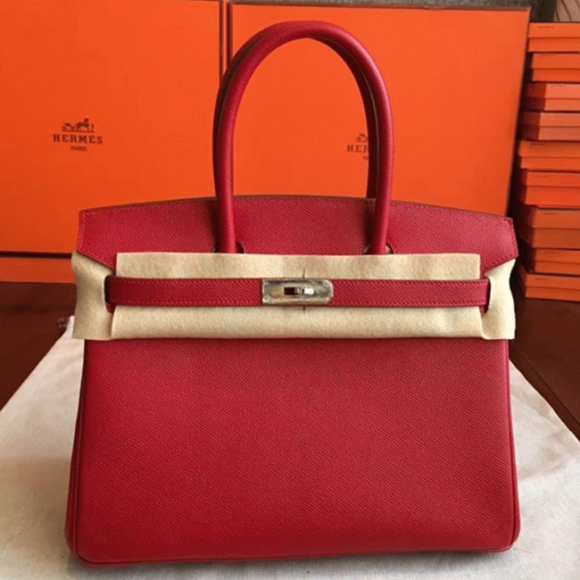 Premium Quality Red Fake Hermes Birkin 35cm Handbag