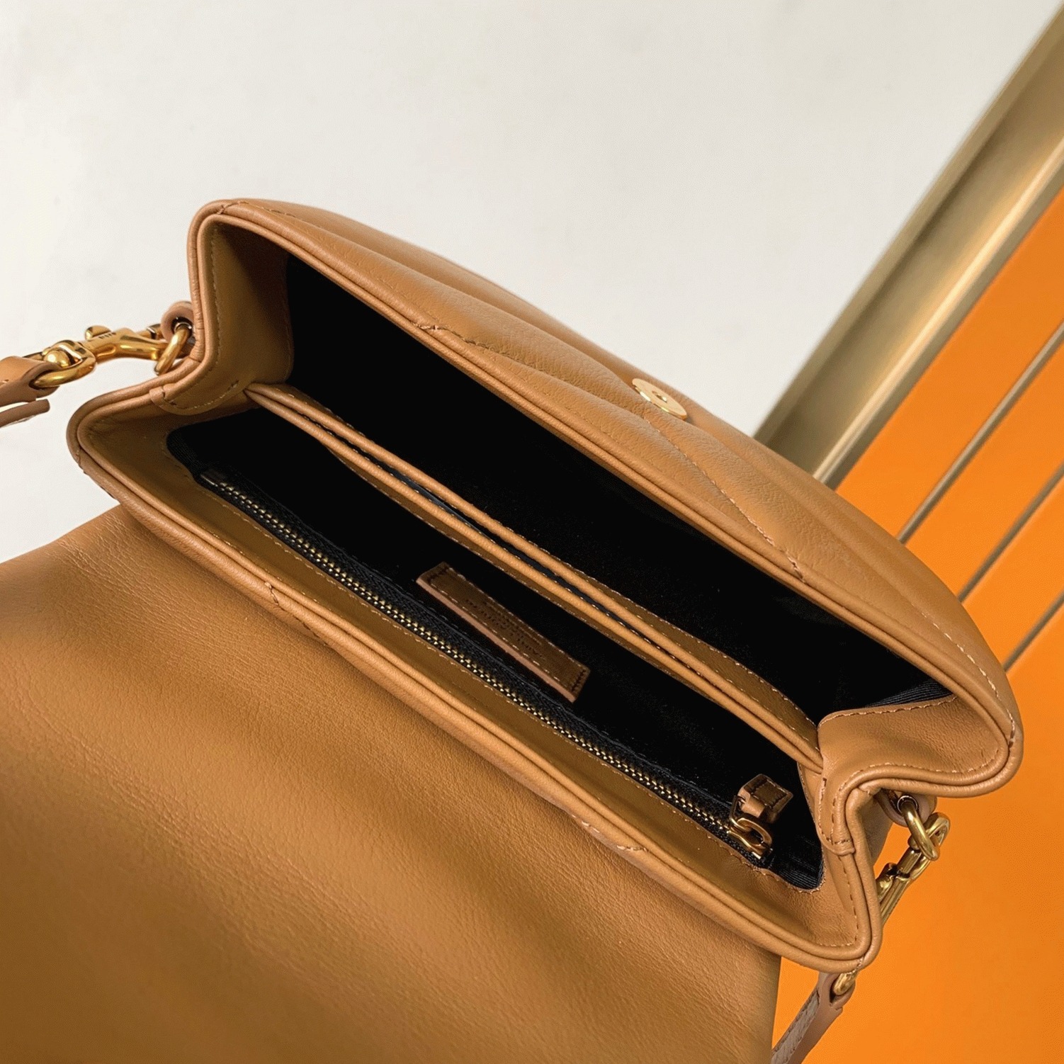 Replica Saint Laurent LouLou Toy Strap Bag Brown