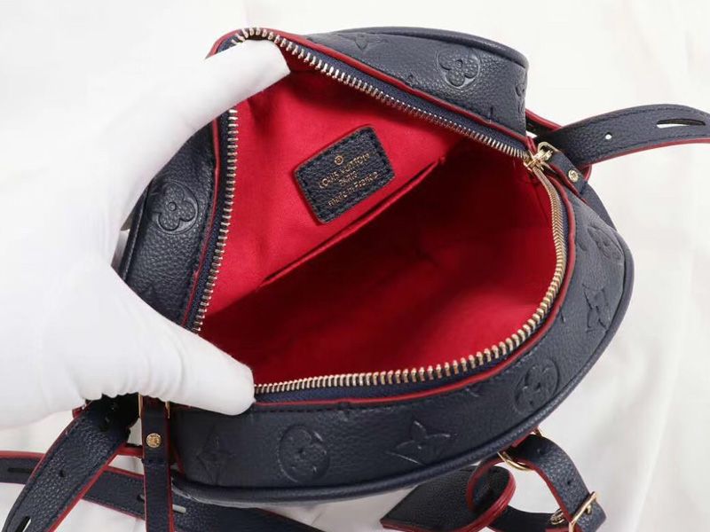 Louis Vuitton Monogram Empreinte Boite Chapeau Souple MM Bag In Navy Blue