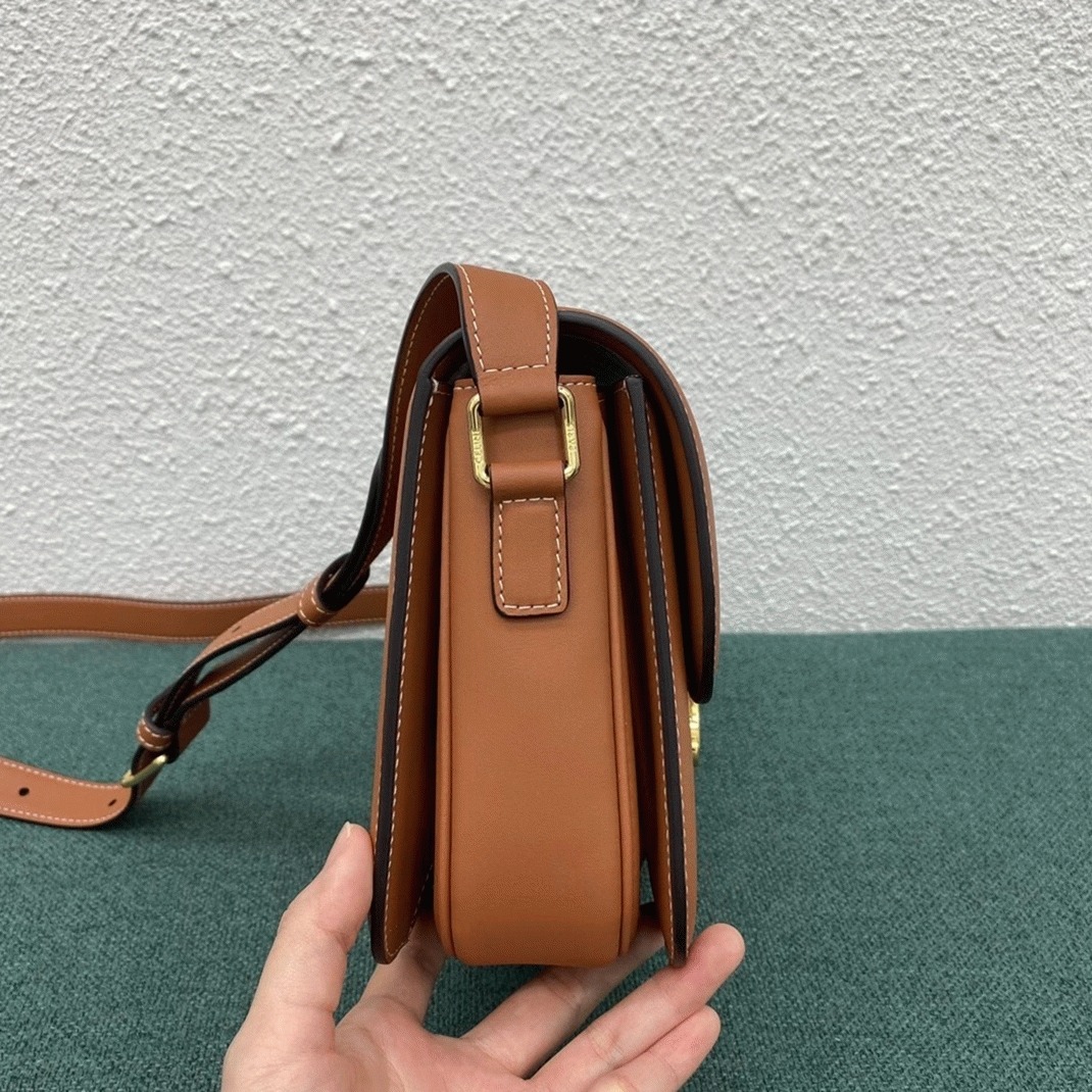 Top Quality Faux Celine Triomphe Medium Bag In Brown