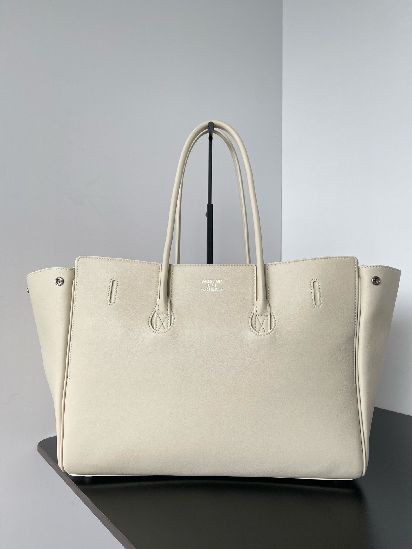 Knockoff Balenciaga Bel Air Carry All Medium Bag Beige Calfskin
