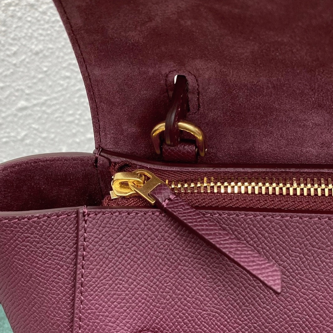 Celine Belt Nano Bag Fake in Bordeaux