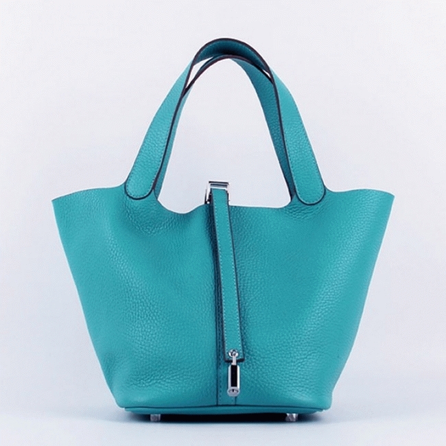 Turquoise replica Hermes Picotin Lock handbag