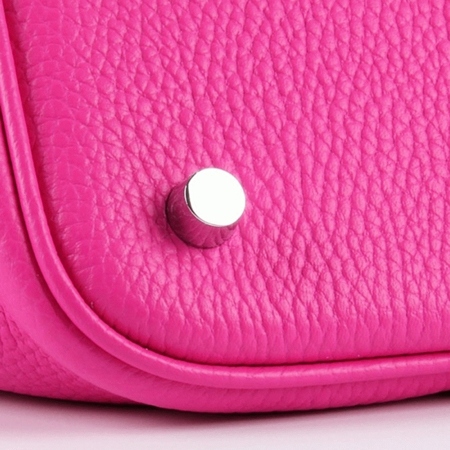 Rose red fake Hermes Picotin Lock handbag