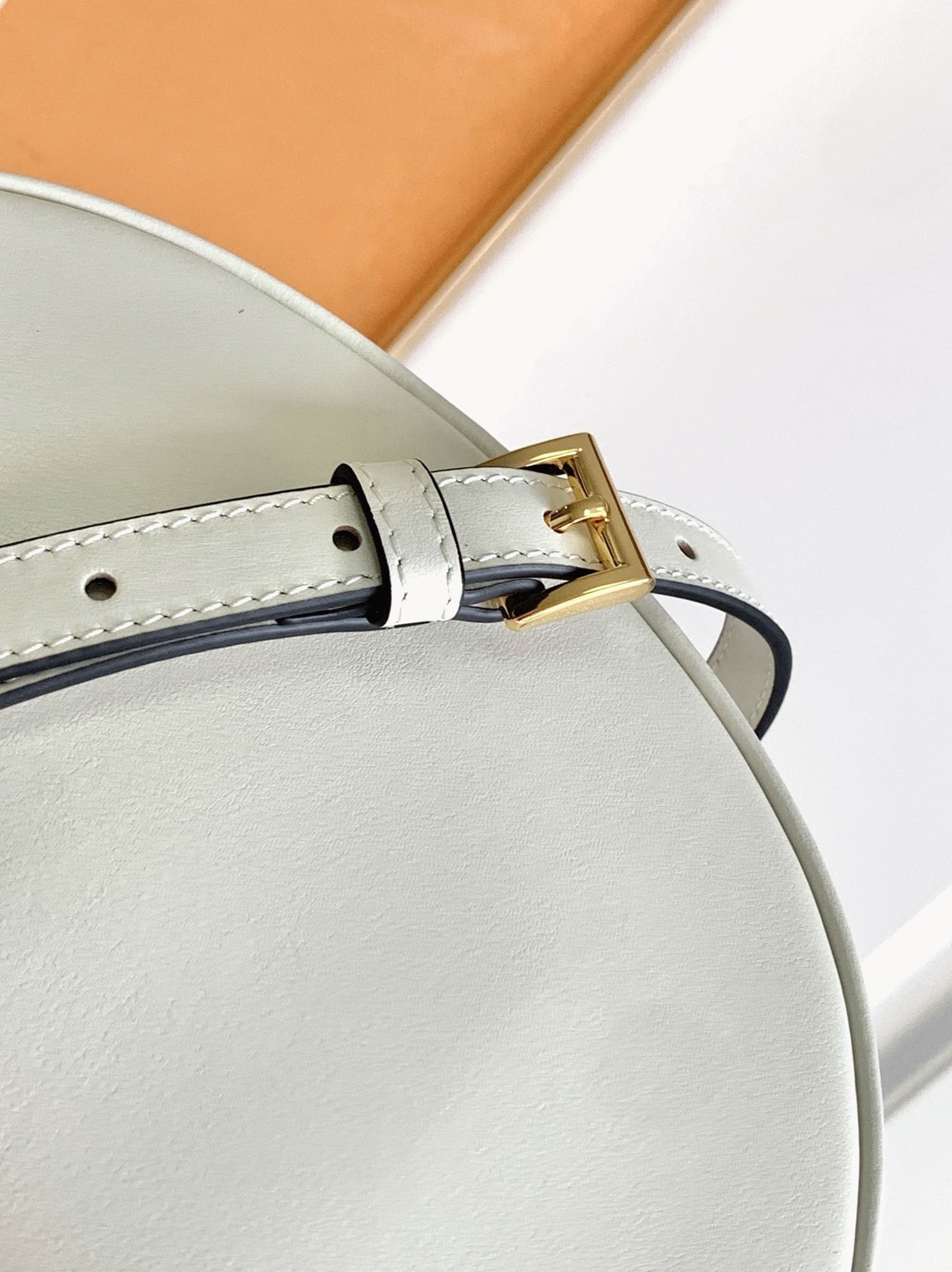 White Prada Arque Mini Shoulder Bag Fake