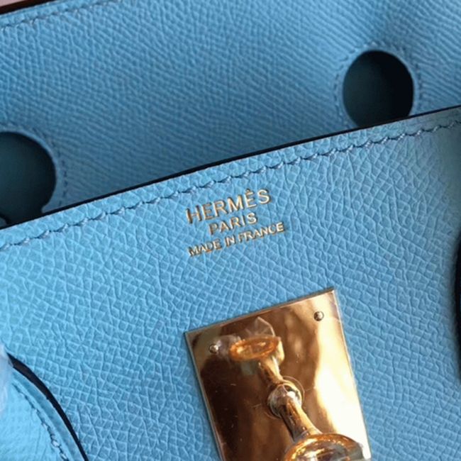 Blue Atoll Imitation Luxury Hermes Birkin 30cm Tote