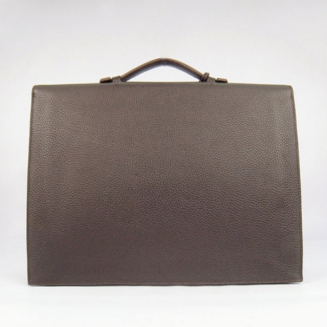 Chocolate Calf Leather Knockoff Hermes Sac A Depeches 38cm Office Bag
