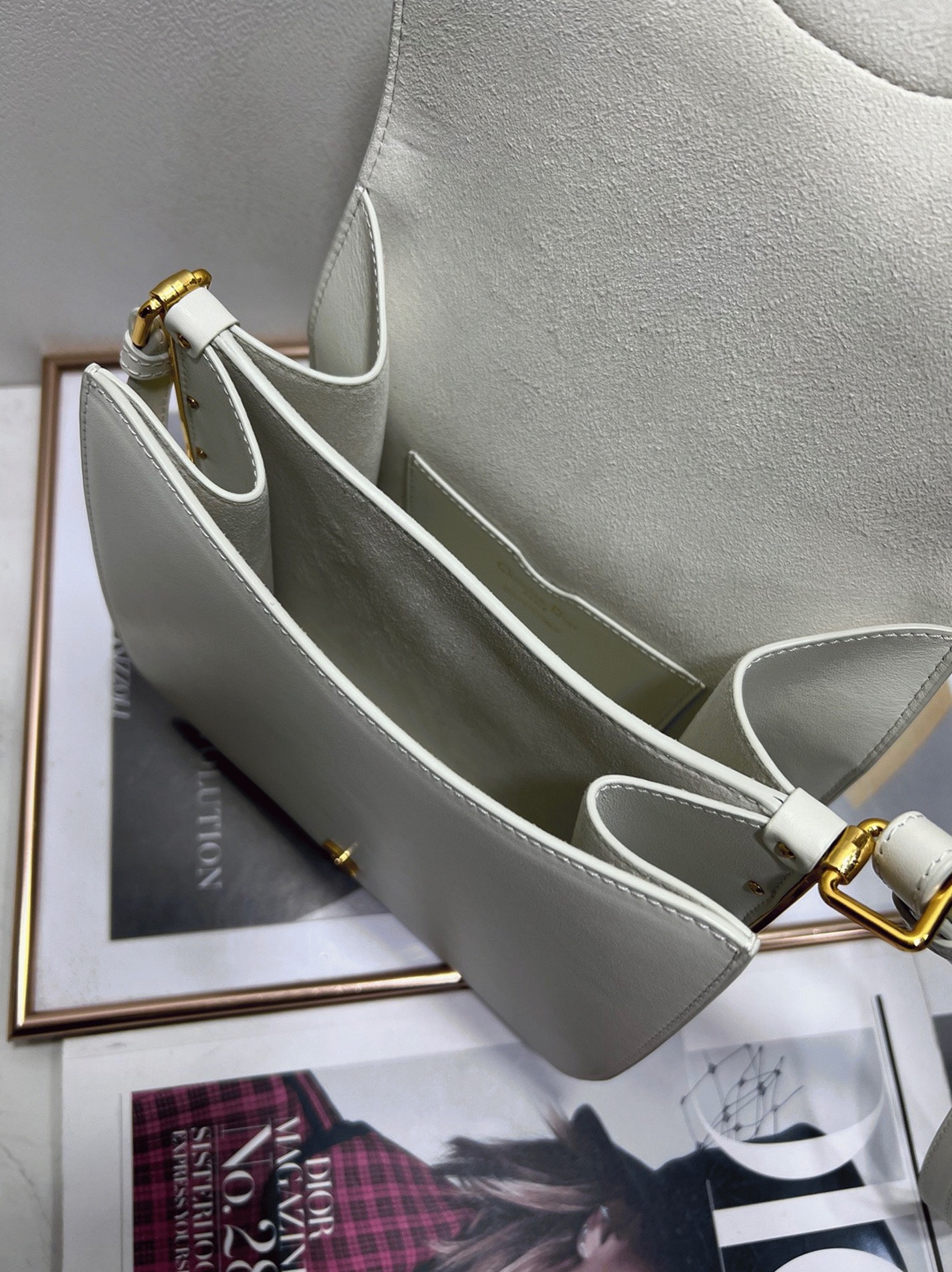 Dior Bobby Frame Bag Replica in White