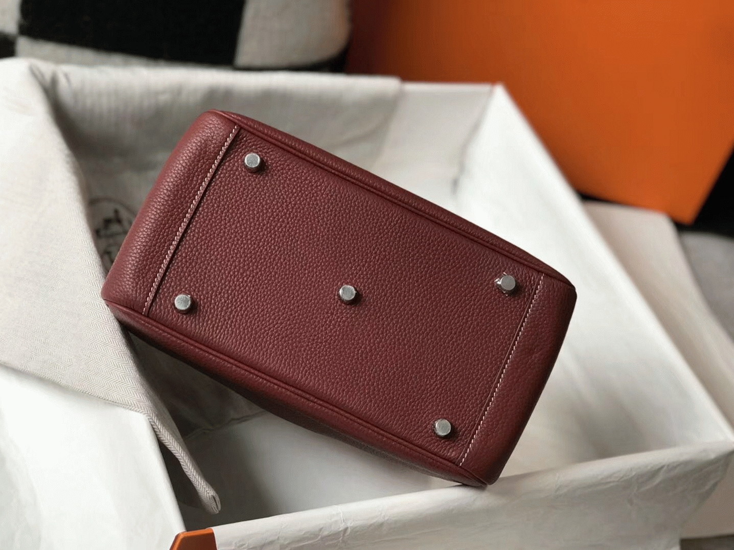 Knockoff Hermes Lindy 26cm handbag in bordeaux