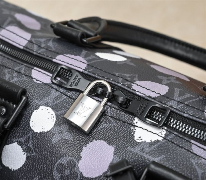 Louis Vuitton X YK Monogram Eclipse Keepall 45 Bandouliere Travel Bag