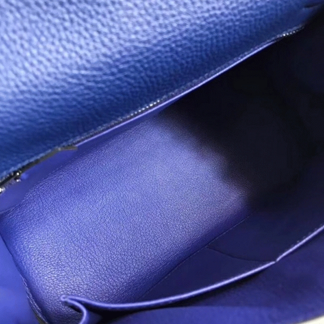 Blue with Zigzag Handle Replica Hermes Kelly 28cm Special Design