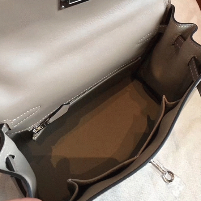 Grey Swift Knockoff Hermes Retourne Kelly 25cm Luxe Tote