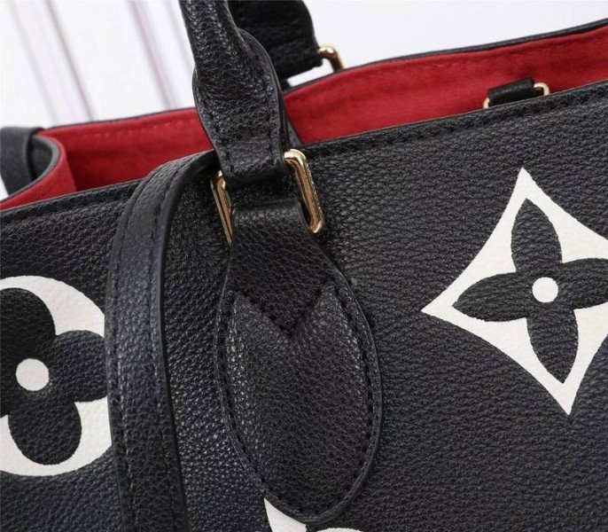 Louis Vuitton Monogram Empreinte OnTheGo MM Tote In Black