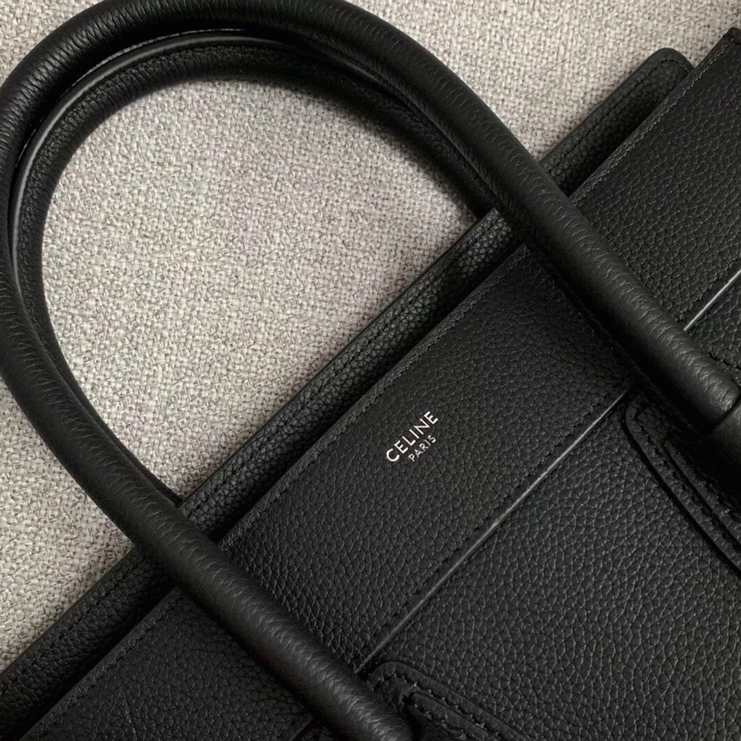 Celine Micro Luggage Tote Bag Replica in Black