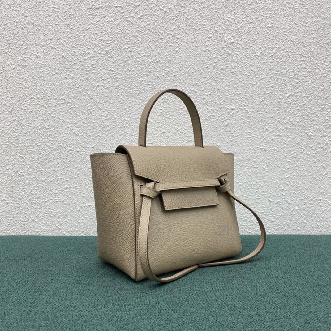 Celine Belt Nano Bag Knockoff in Light Beige