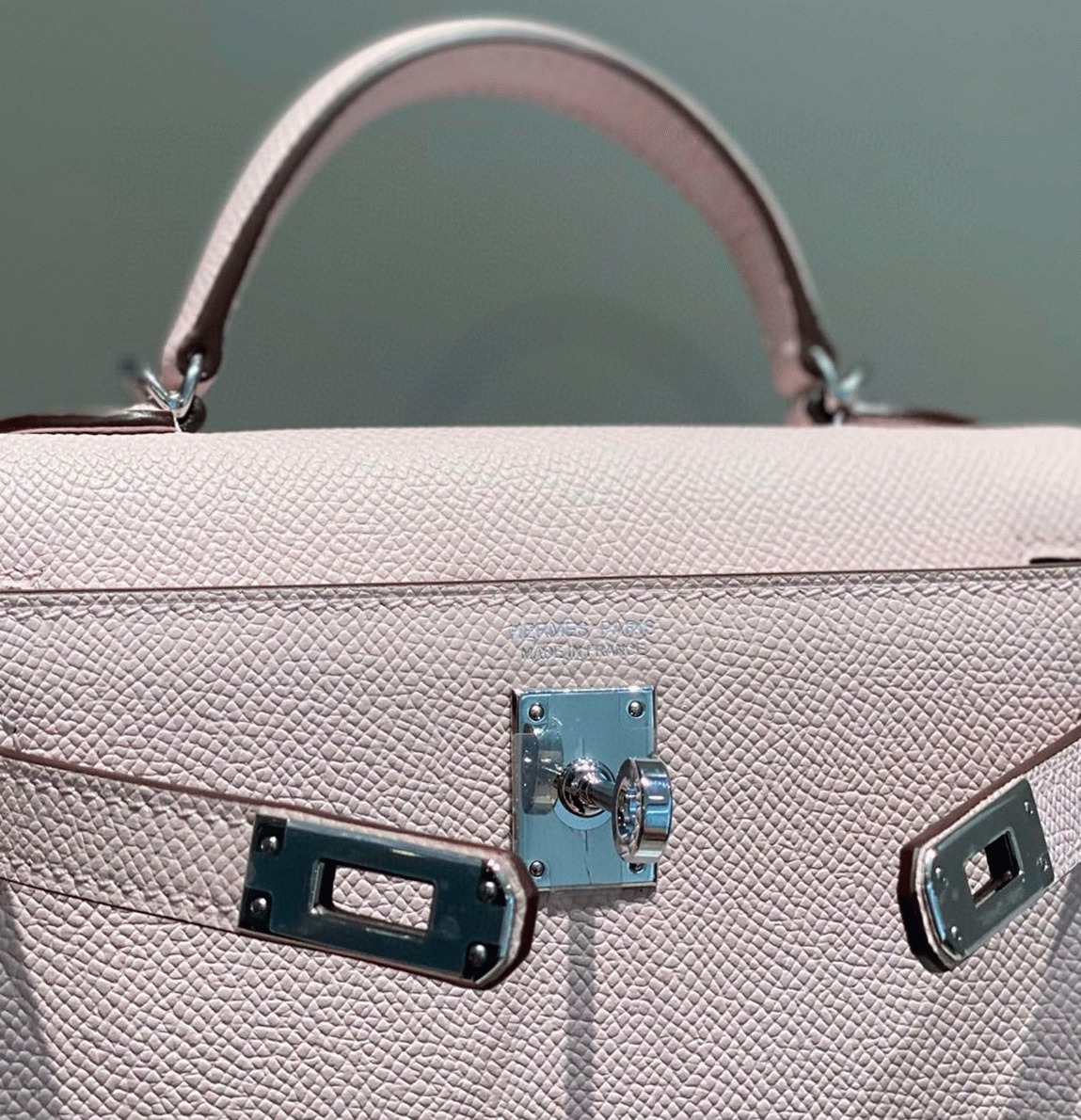 Hermes Kelly Mini II Bag Replica in Mauve Pale