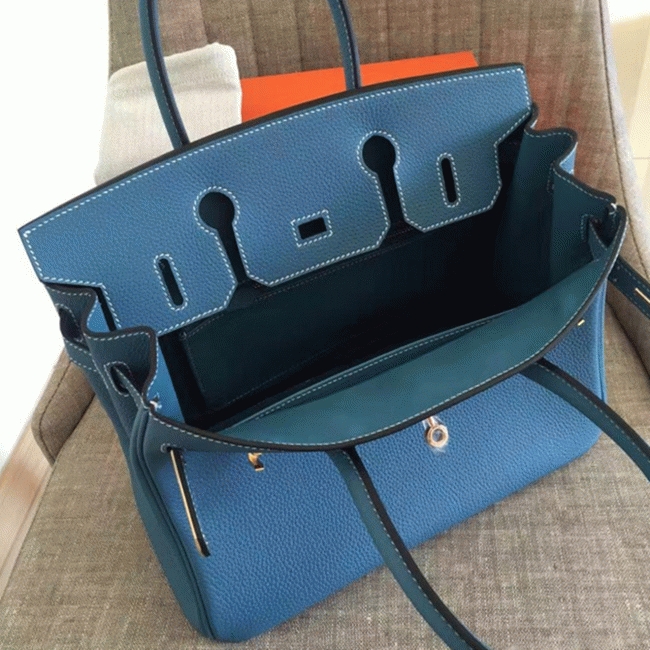 Blue Jean Replica Luxury Hermes Birkin 35cm Tote