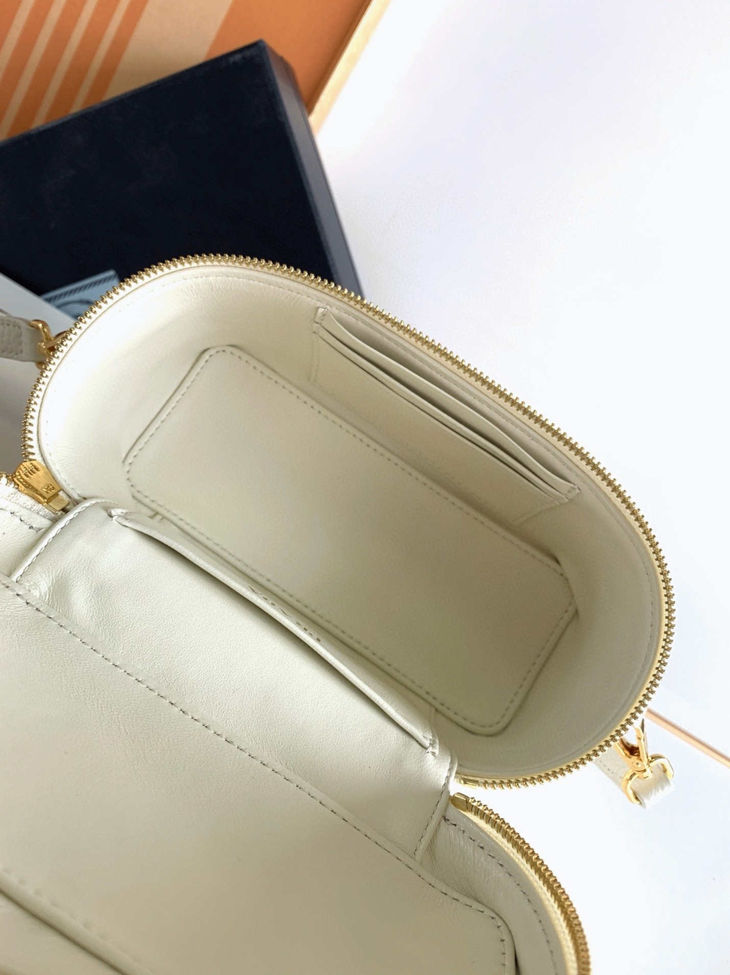 Prada Mini Vanity Bag Knockoff in White
