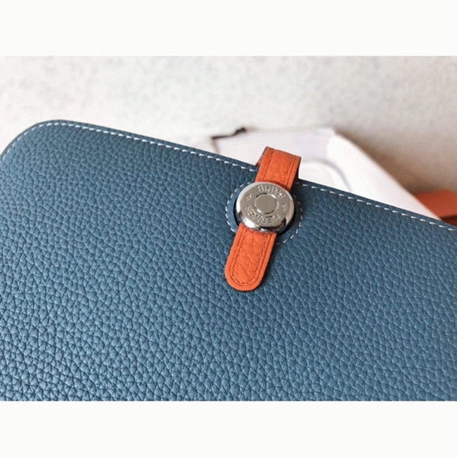 Jean orange fake Hermes Dogon duo wallet