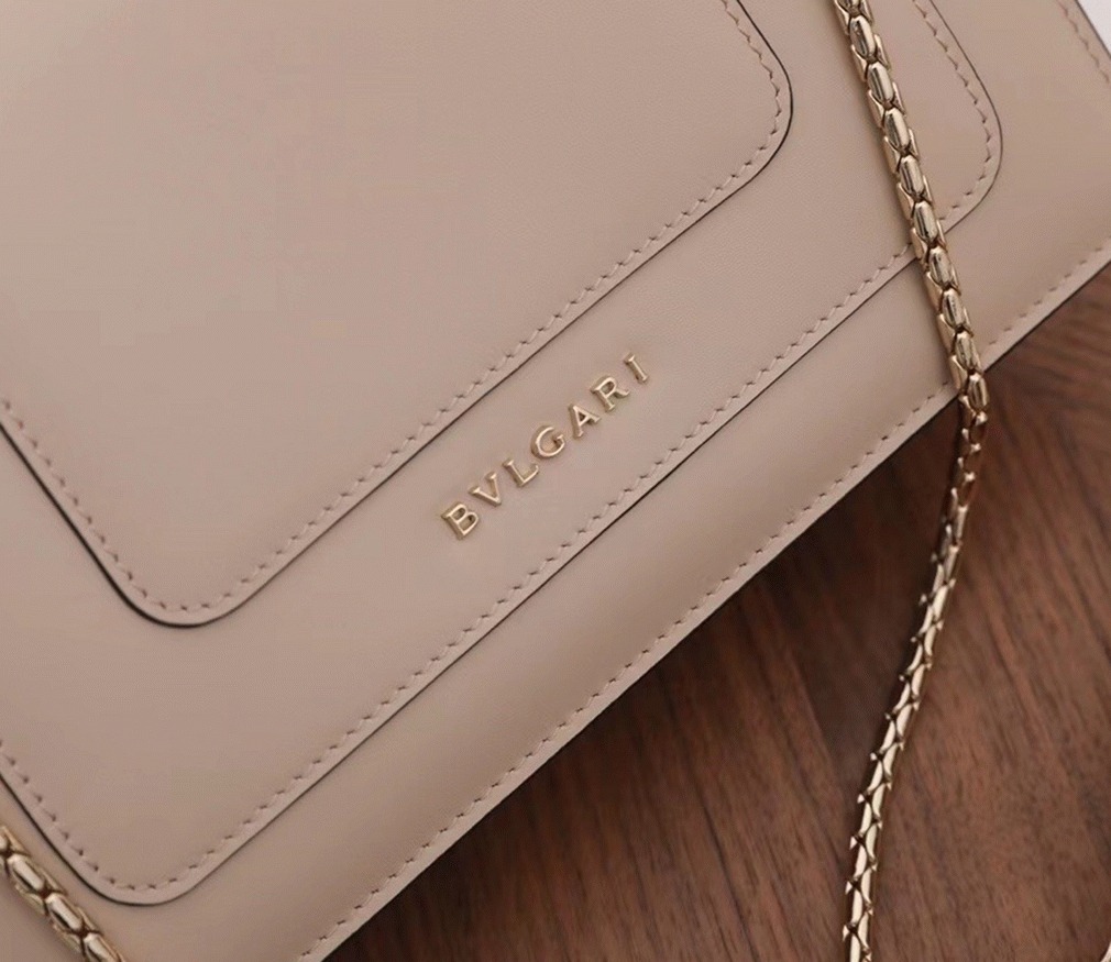Replica Bvlgari Serpenti Forever Small Cross-body Bag Beige Calfskin