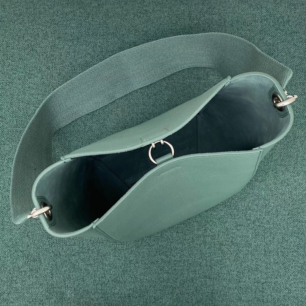Top Quality Replica Celine Sangle Small Bucket Bag In Celadon Calfskin