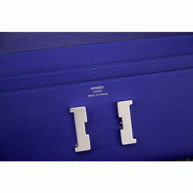 Electric blue replica Hermes Constance wallet