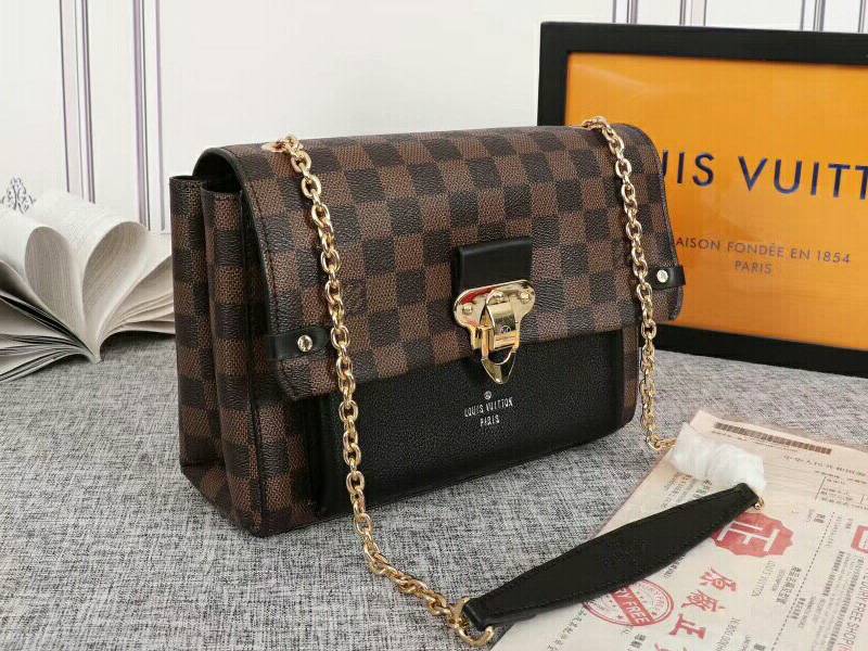 Louis Vuitton Damier Ebene Canvas Vavin PM Bag In Black