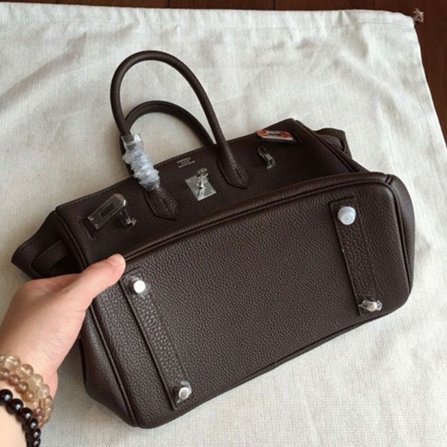 Hermes Birkin 25cm Handmade Knockoff Bag in Café Shade