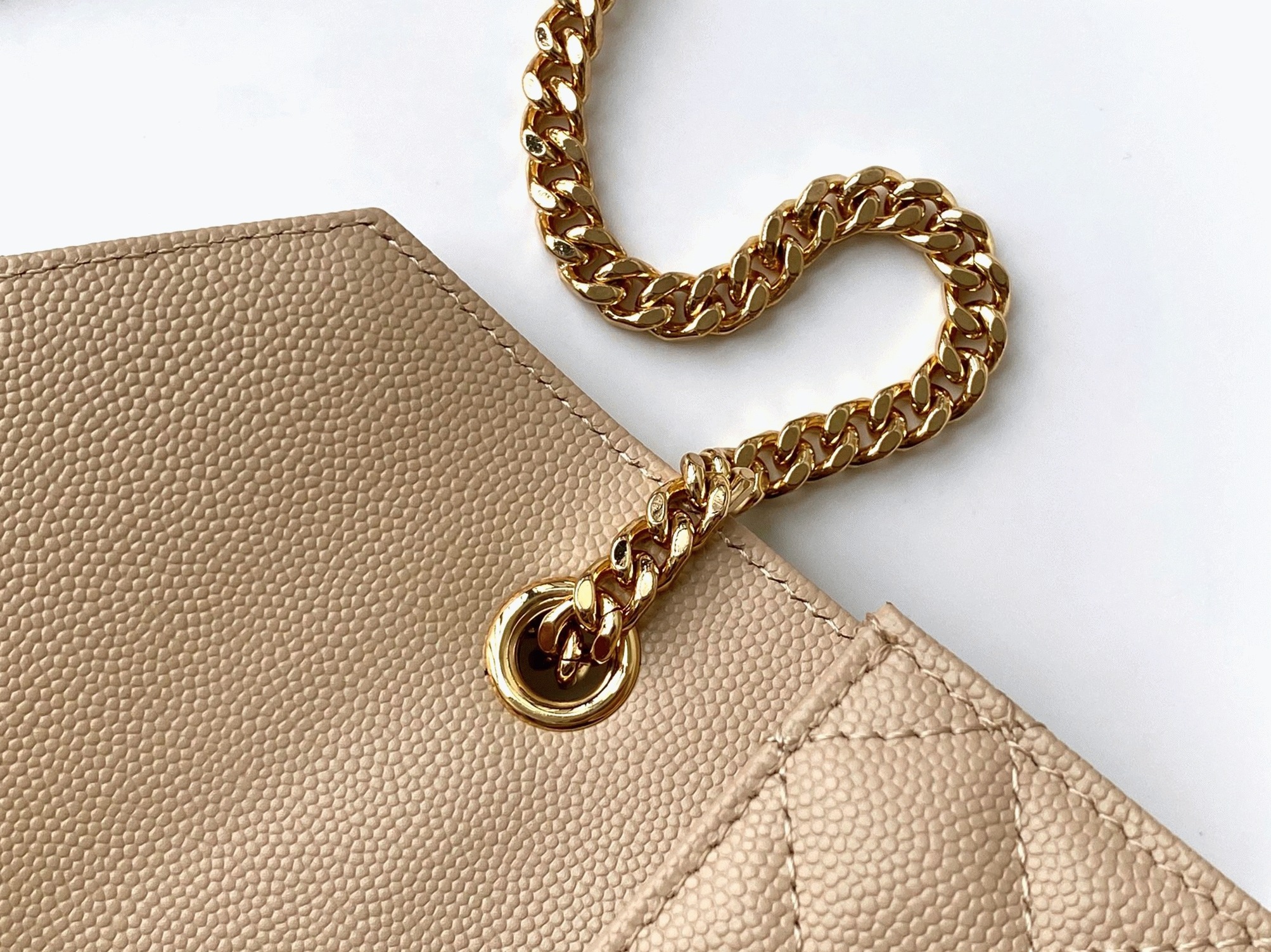 Fake Saint Laurent Envelope Small Bag Beige