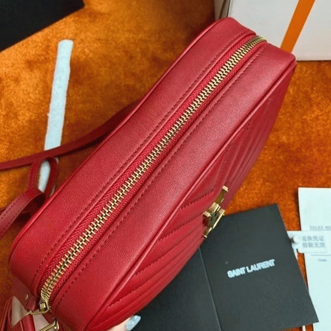 Replica Saint Laurent Lou Camera Bag Red