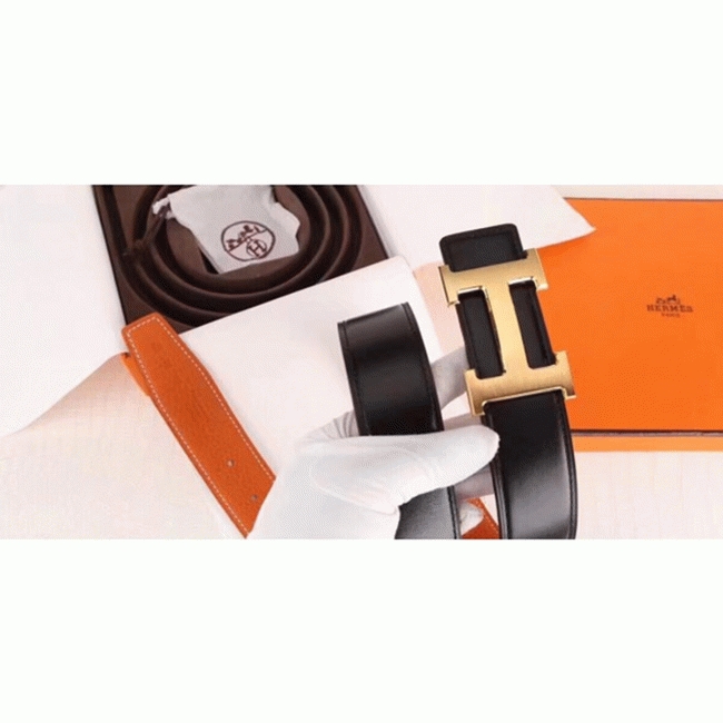 Top replica Hermes H belt buckle in orange color