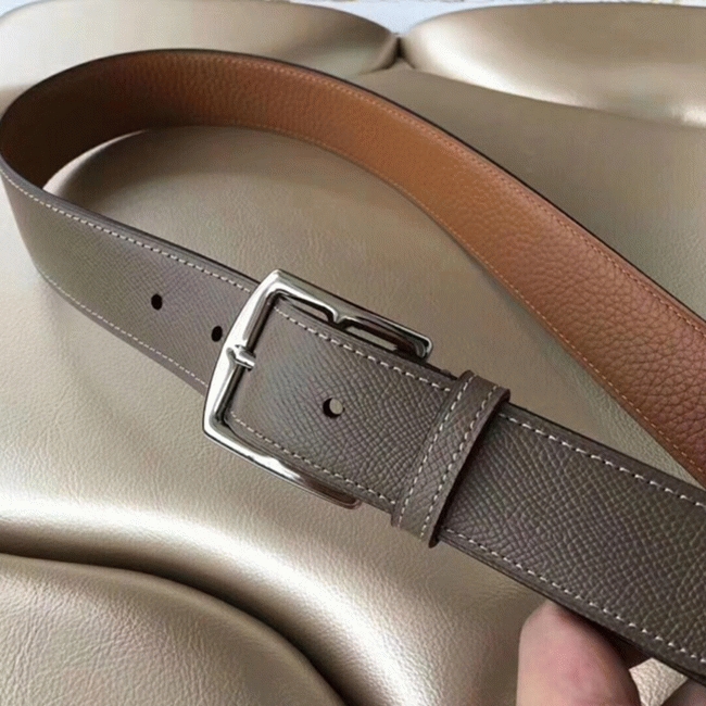 1:1 fake Hermes Etriviere 40 belt in etoupe color