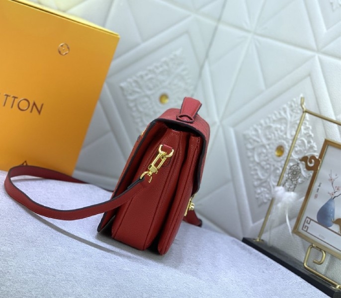 LV Monogram Empreinte Leather Metis In Red