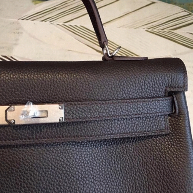 Cafe Clemence Replica Hermes Kelly 35cm Handbag Elegant Brown