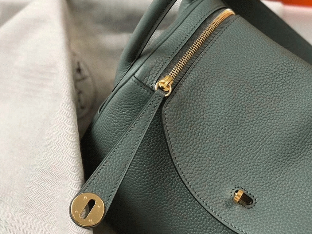 Replica Hermes Lindy bag 26cm in vert amande