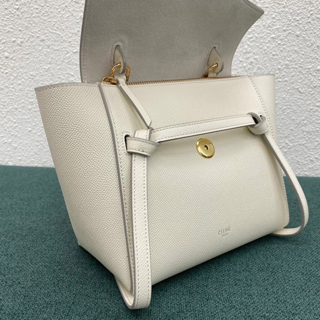 Celine Belt Nano Bag Knockoff in White