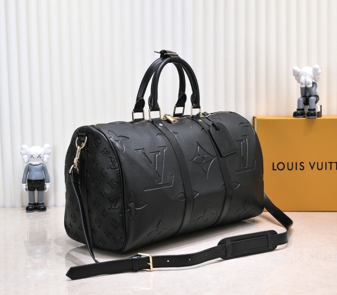 LV Monogram Empreinte Keepall Bandouliere 45 In Black