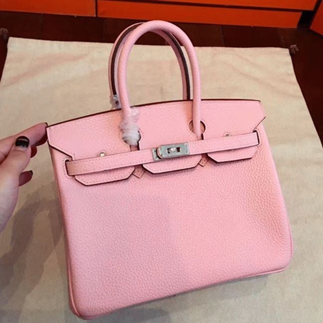 Pink Hermes Birkin 25cm Luxury Designer Knockoff Bag