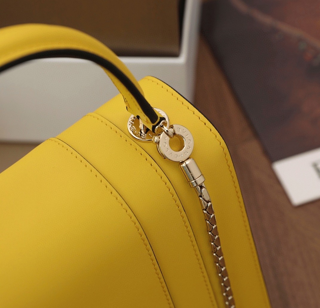 Fake Bvlgari Serpenti Forever Small Bag Yellow Calfskin