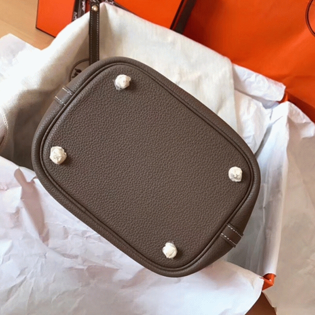 Taupe best replica Hermes Picotin Lock 18cm handbag