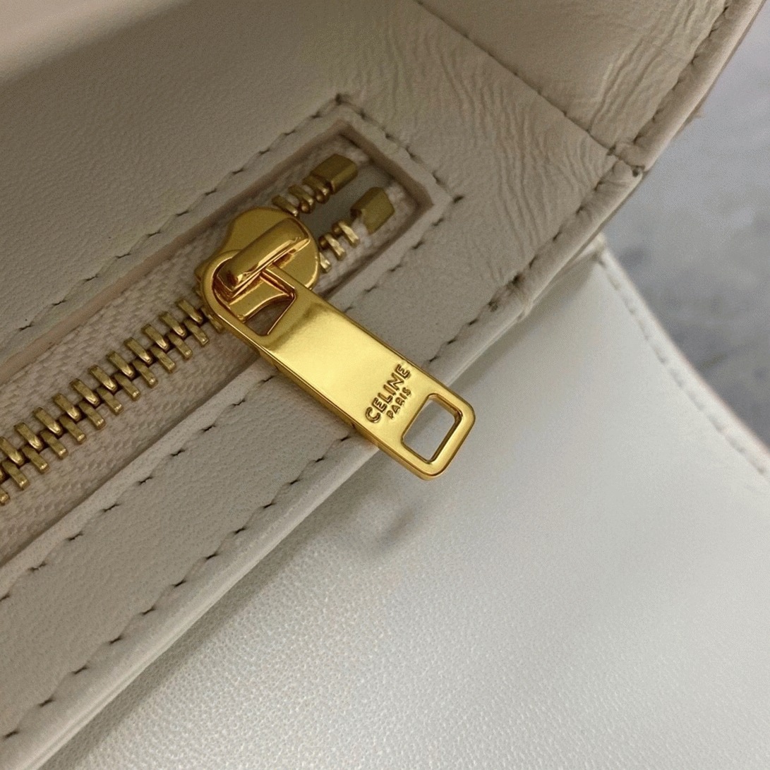 Top Quality Fake Celine Triomphe Teen Bag In White