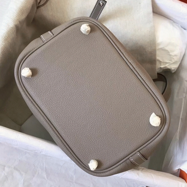 Tourterelle faux designer Hermes Picotin Lock 18cm handbag