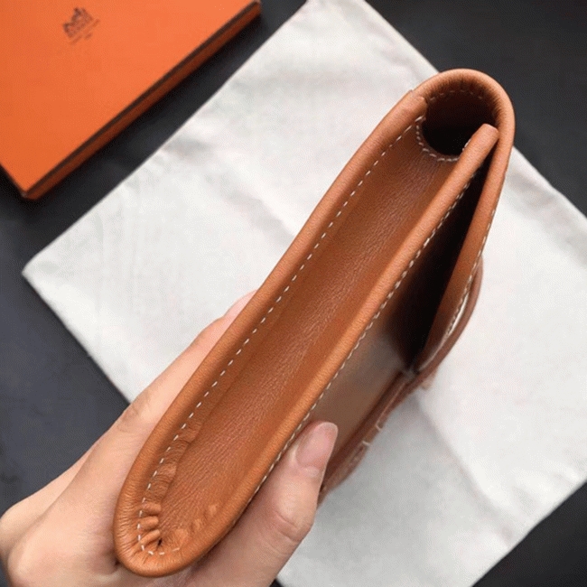 Gold Swift Leather Imitation Hermès Jige Elan 29 Elegant Pochette