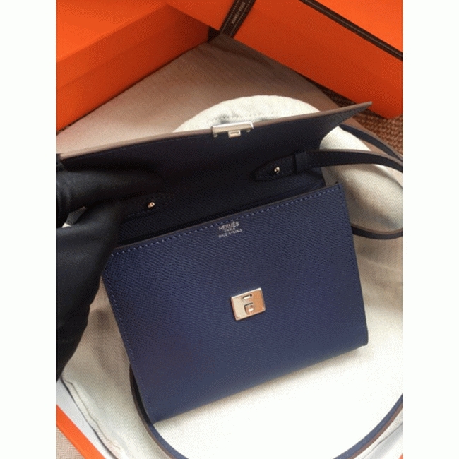 Sapphire replica Hermes Clic wallet with strap