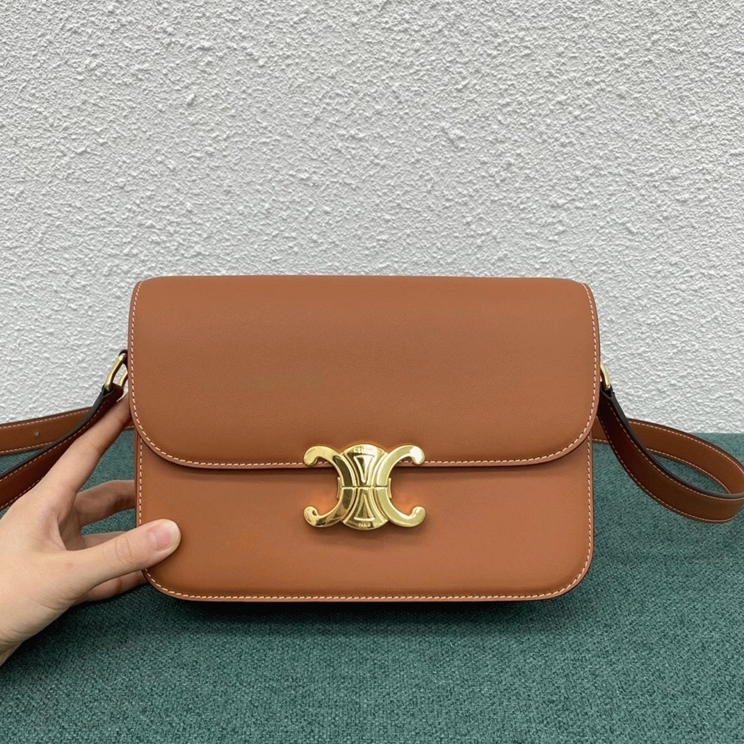 Top Quality Faux Celine Triomphe Medium Bag In Brown