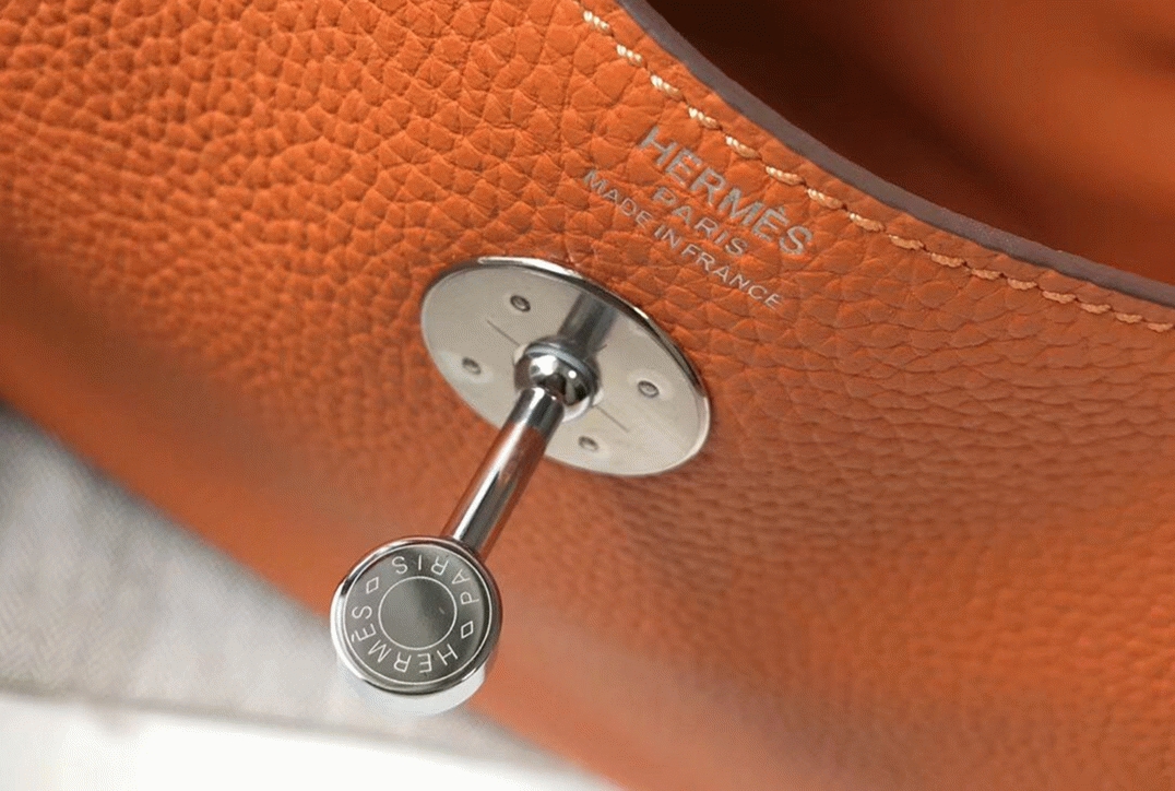 Copy Hermes Lindy 26cm handbag in orange