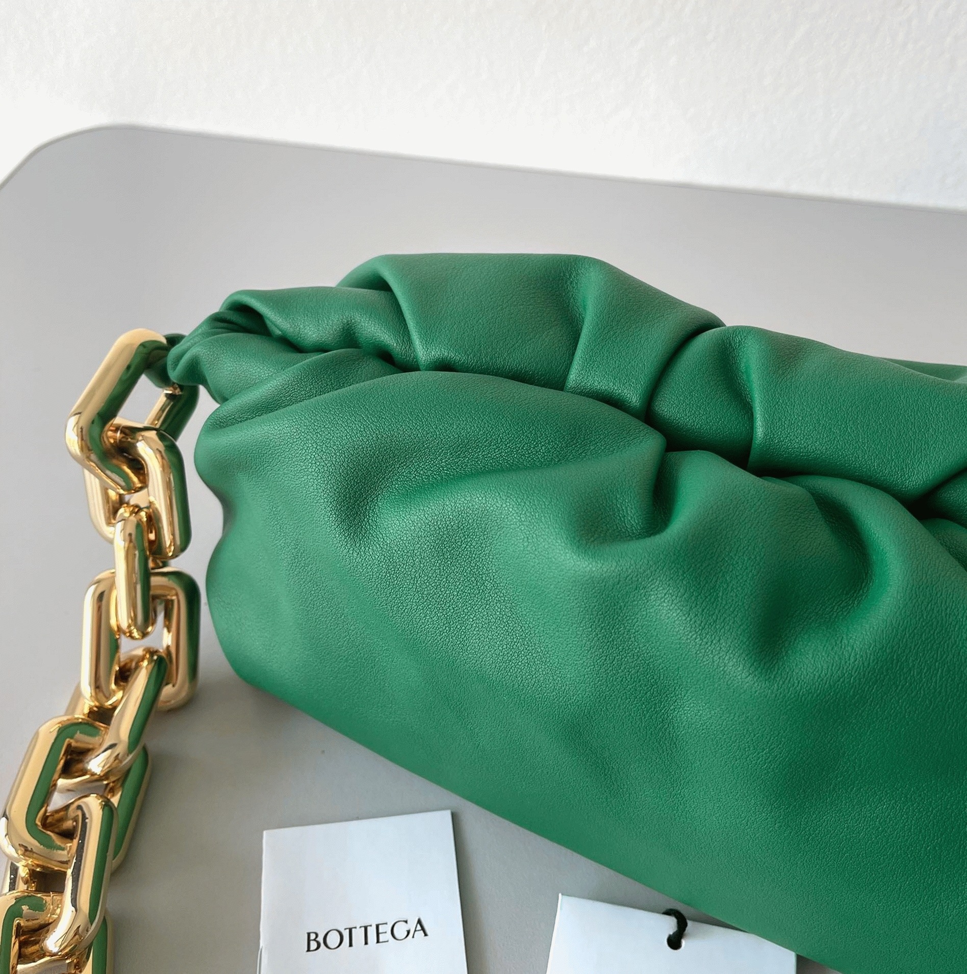 Replica Bottega Veneta The Chain Pouch Bag Green