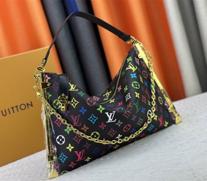 Louis Vuitton X TM Multicolored Lucky Trunk In Black