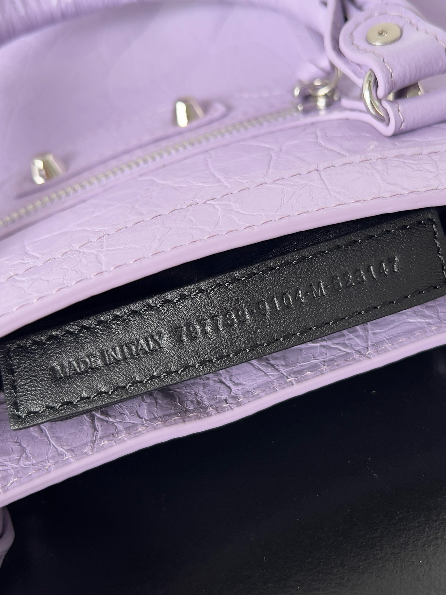 Knockoff Balenciaga Le City Small Bag Lilas Arena Lambskin